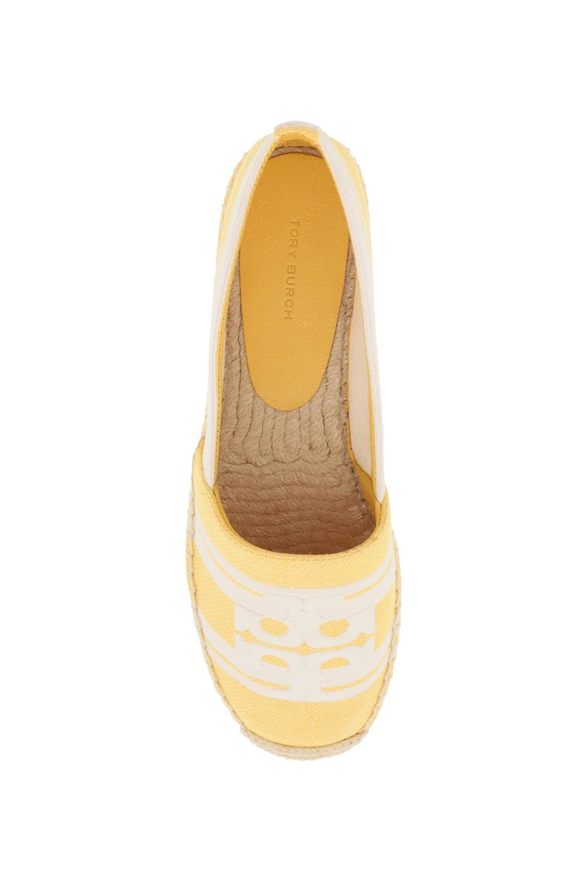 Tory Burch Tory burch striped espadrilles with double t