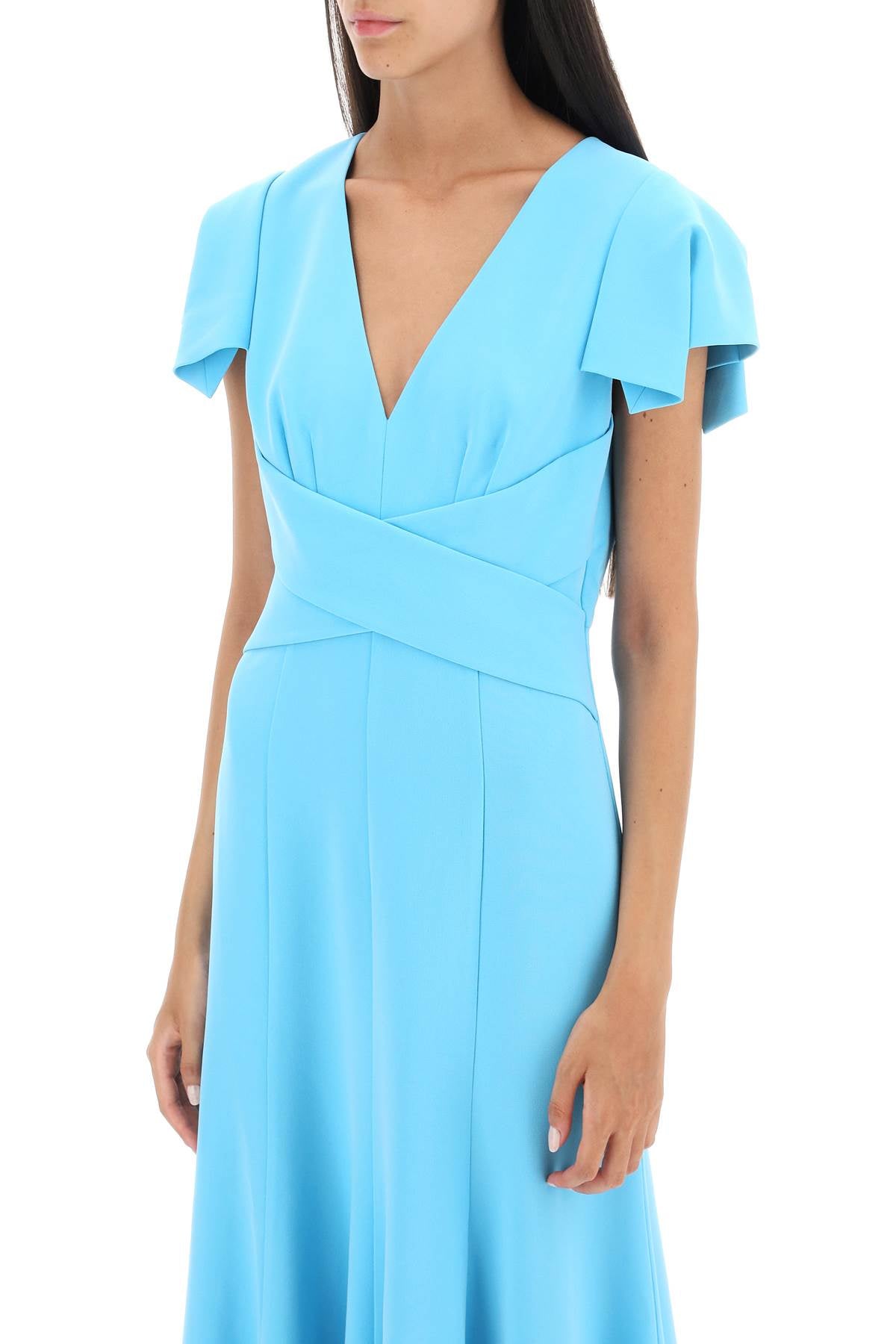 Roland Mouret Roland mouret cady midi dress with cap sleeves