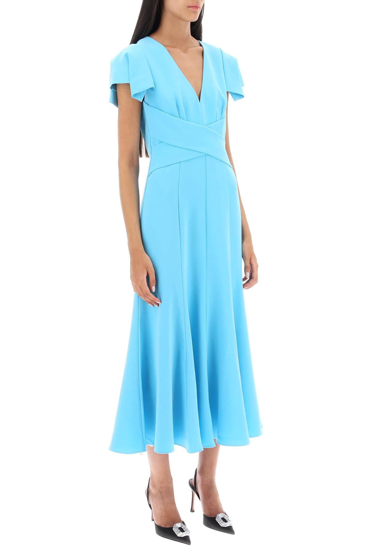 Roland Mouret Roland mouret cady midi dress with cap sleeves