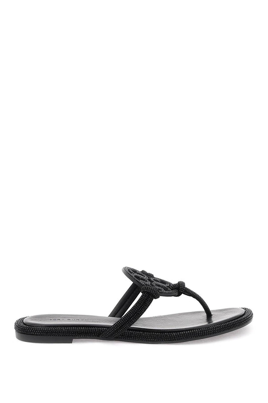 Tory Burch Tory burch pavé leather thong sandals