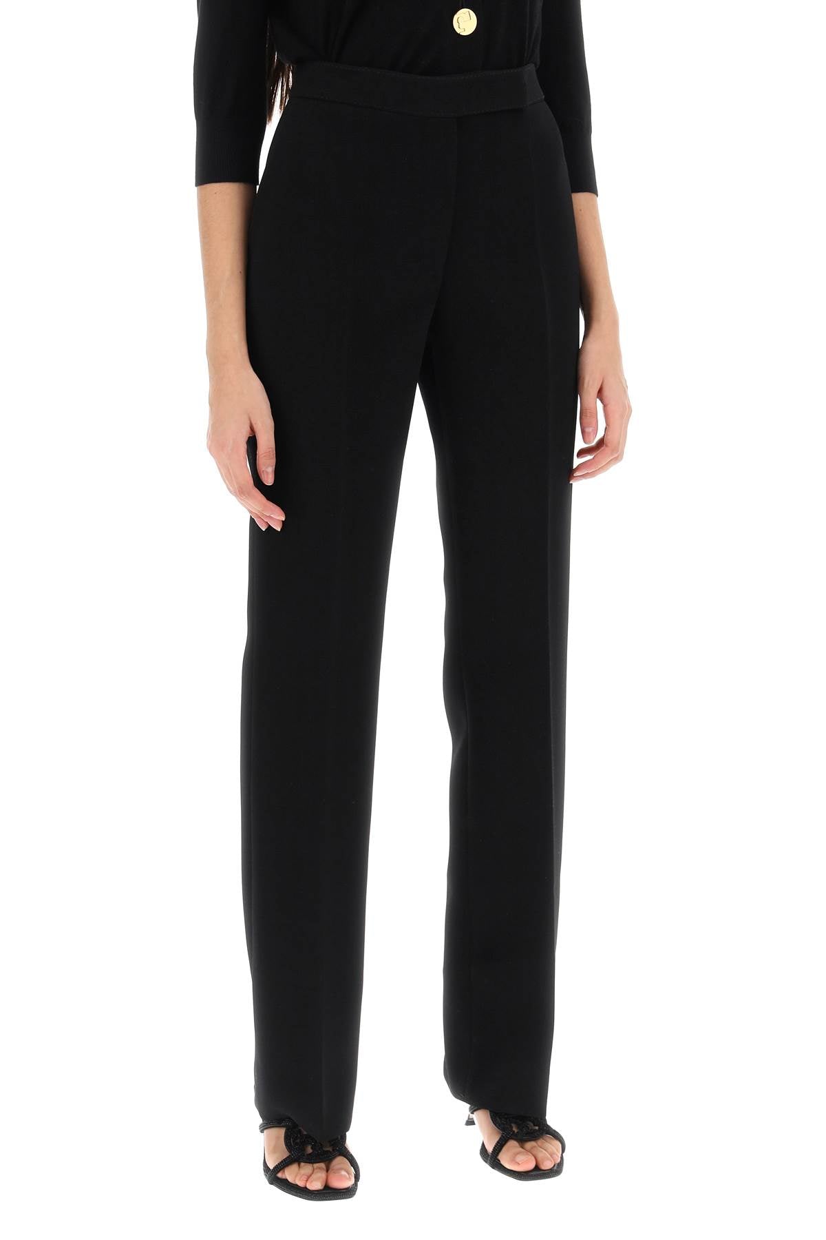 Tory Burch Tory burch straight leg pants in crepe cady