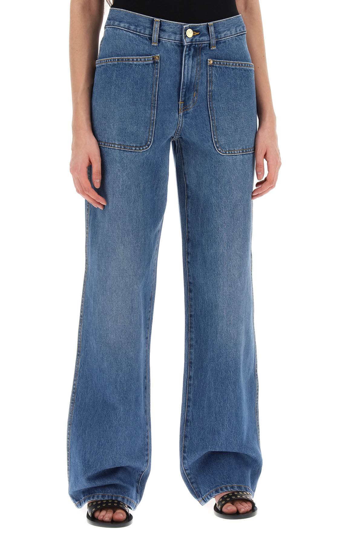 Tory Burch Tory burch high-waisted cargo style jeans in