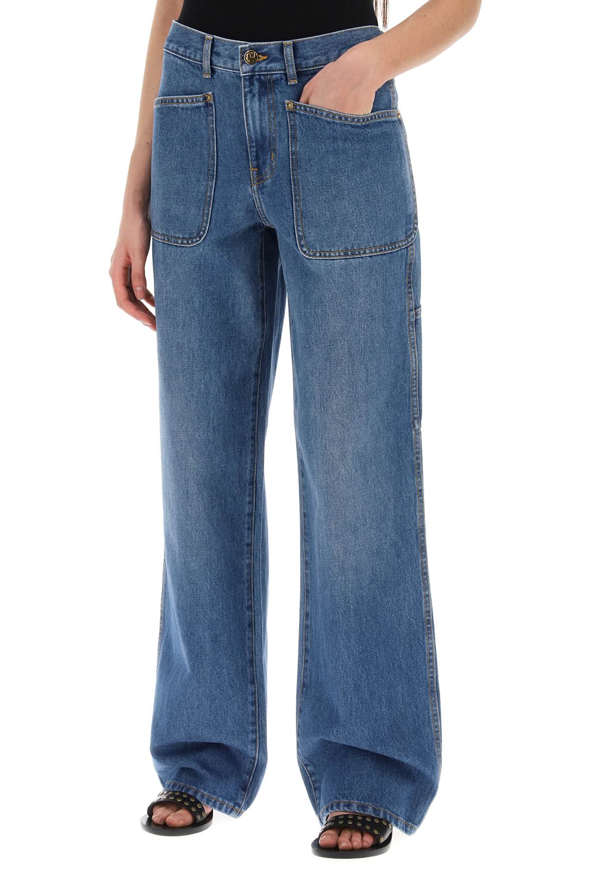 Tory Burch Tory burch high-waisted cargo style jeans in