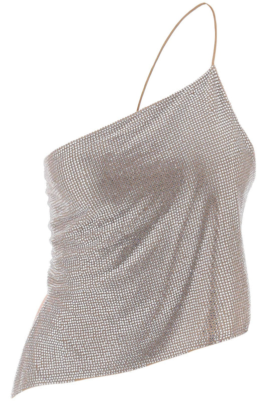 Giuseppe Di Morabito Giuseppe di morabito cropped top in mesh with crystals all-over