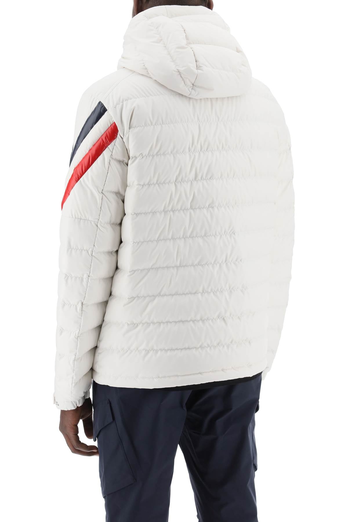 Moncler Moncler basic berard down jacket with tricolor intarsia