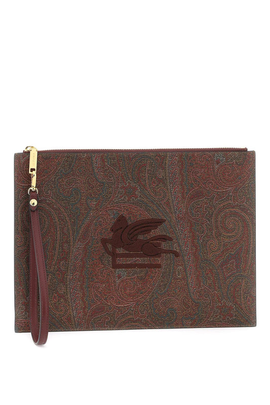 Etro Etro paisley pouch with embroidery