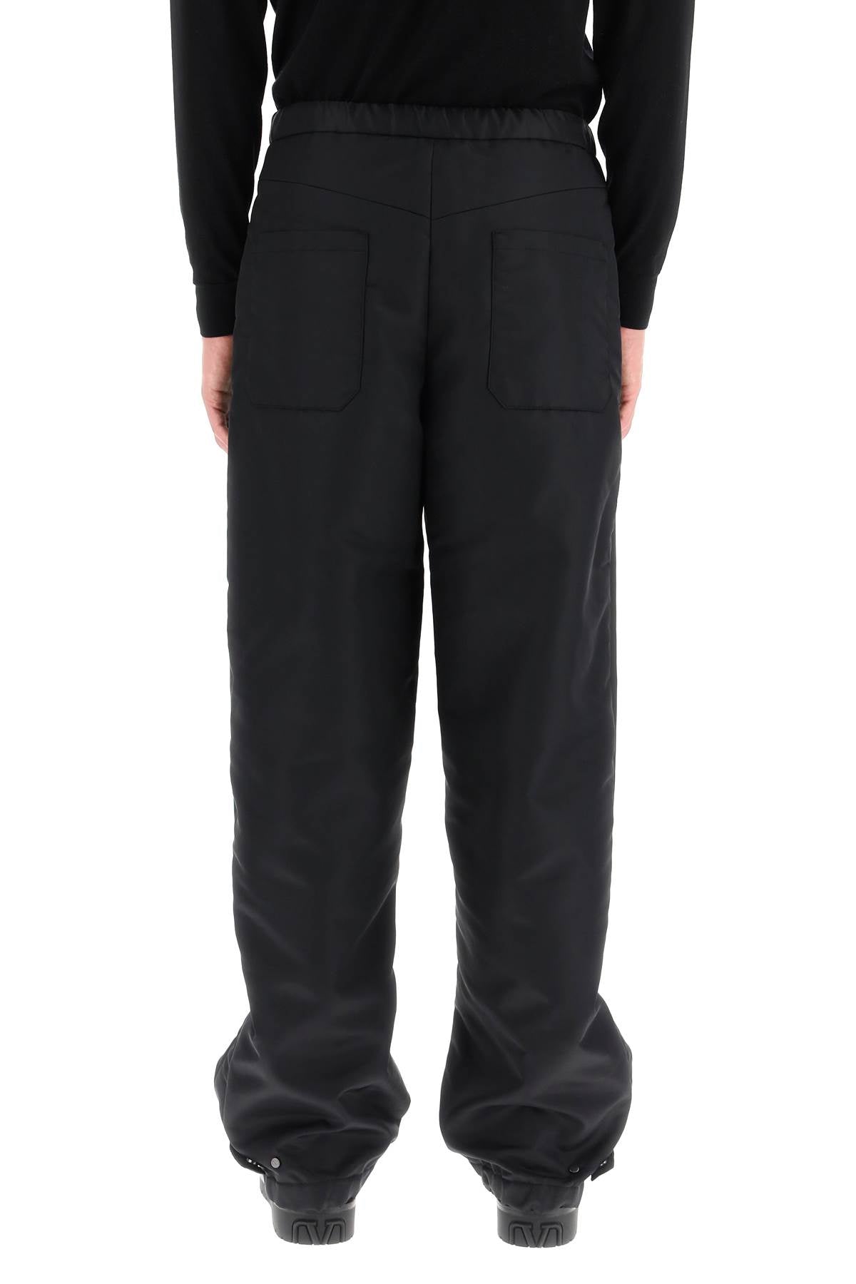 Valentino Valentino nylon cargo pants with roman stud detail