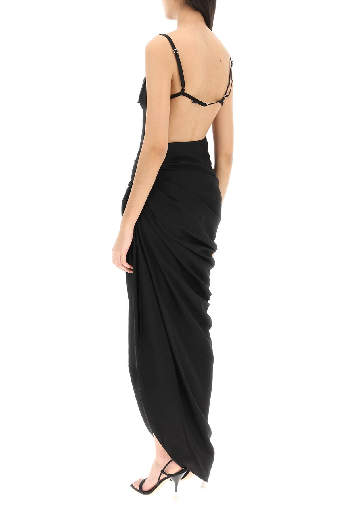 Jacquemus la robe saudade longue draped dress