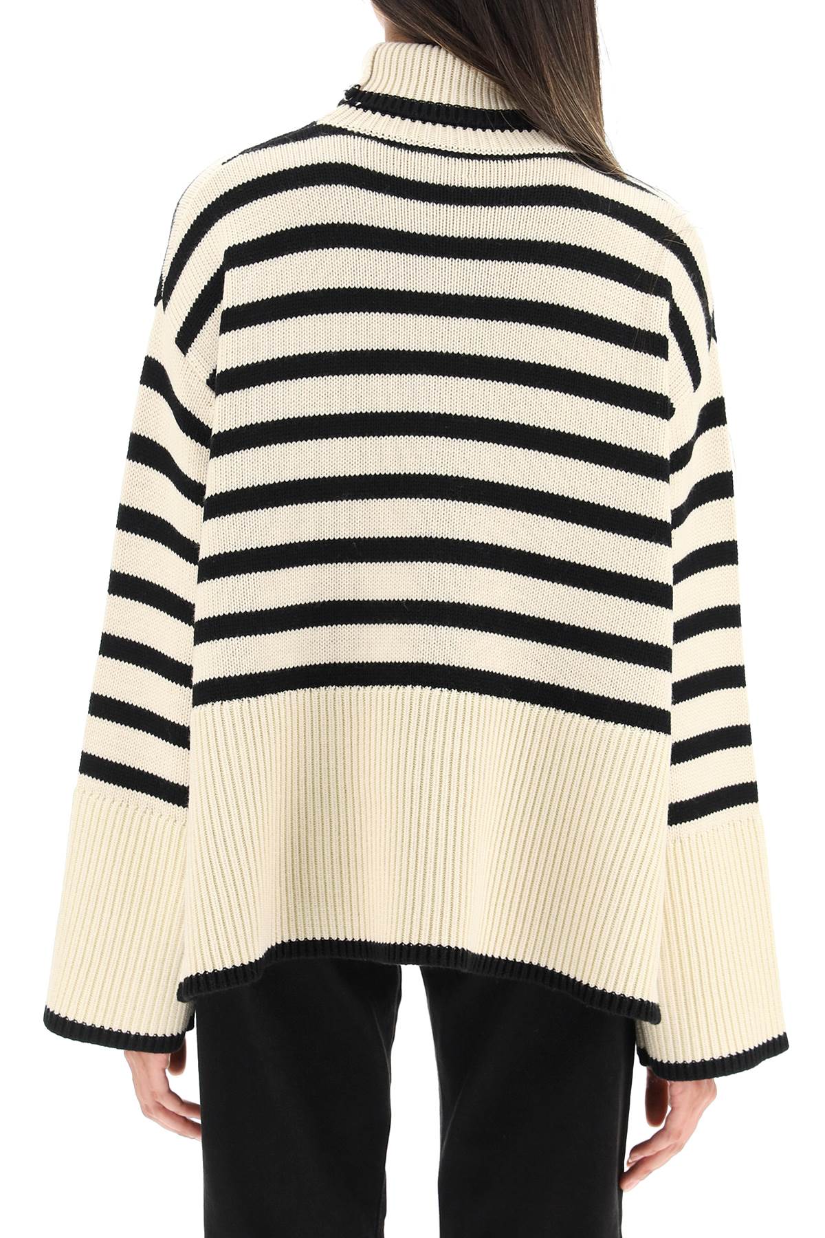 Toteme Toteme striped wool cotton turtleneck