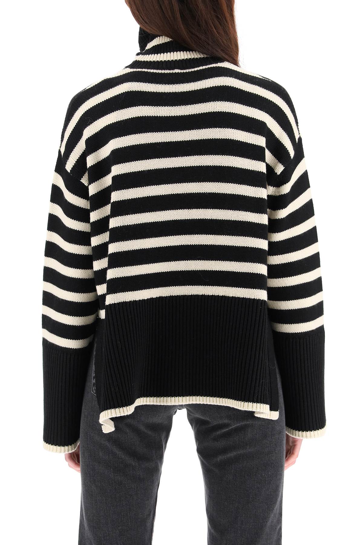 Toteme Toteme striped wool cotton turtleneck