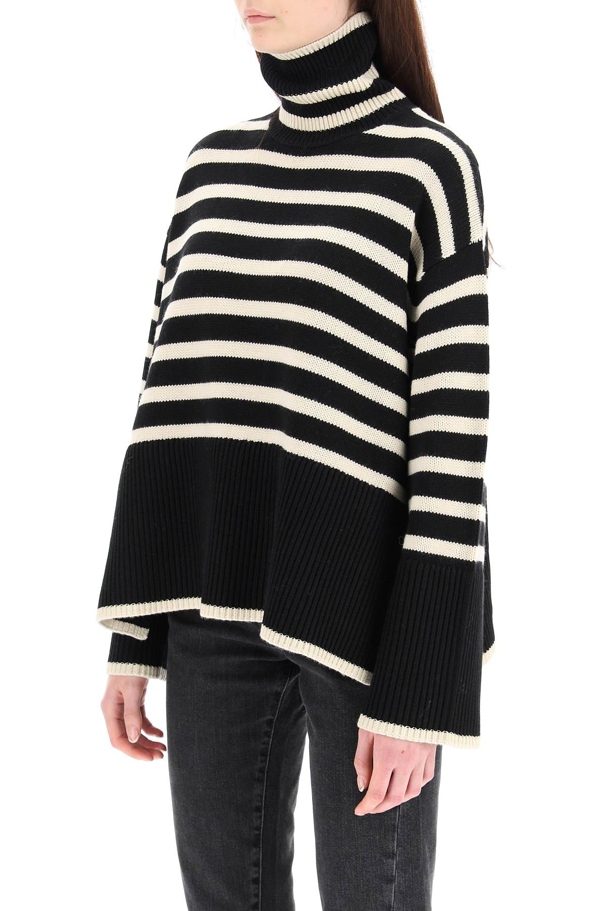 Toteme Toteme striped wool cotton turtleneck