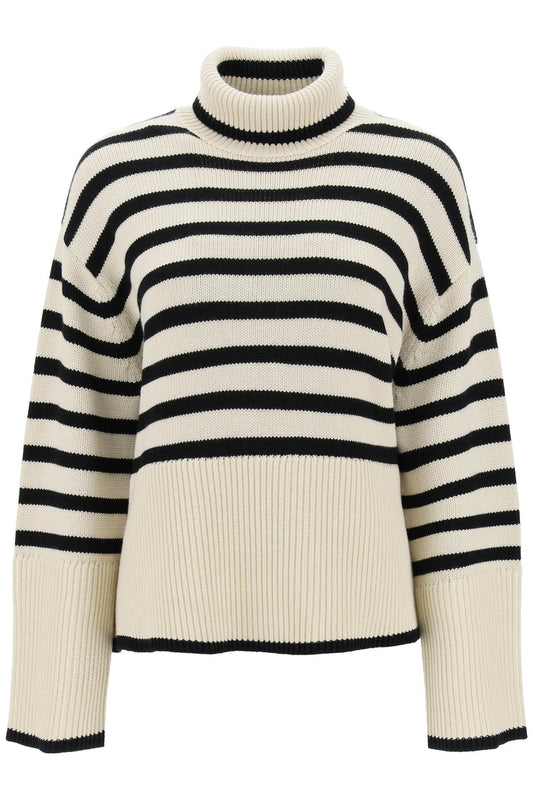 Toteme Toteme striped wool cotton turtleneck