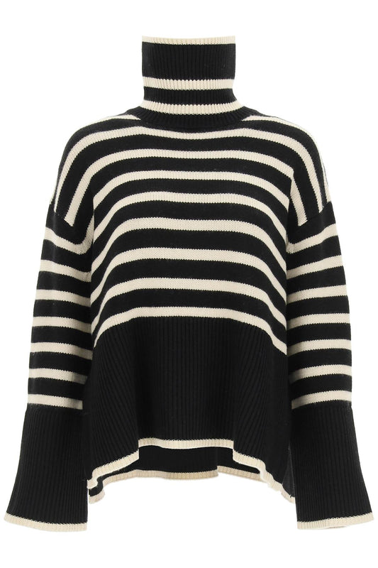 Toteme Toteme striped wool cotton turtleneck