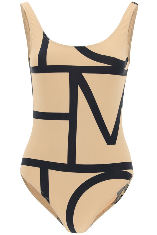 Toteme Toteme one piece monogram swimsuit