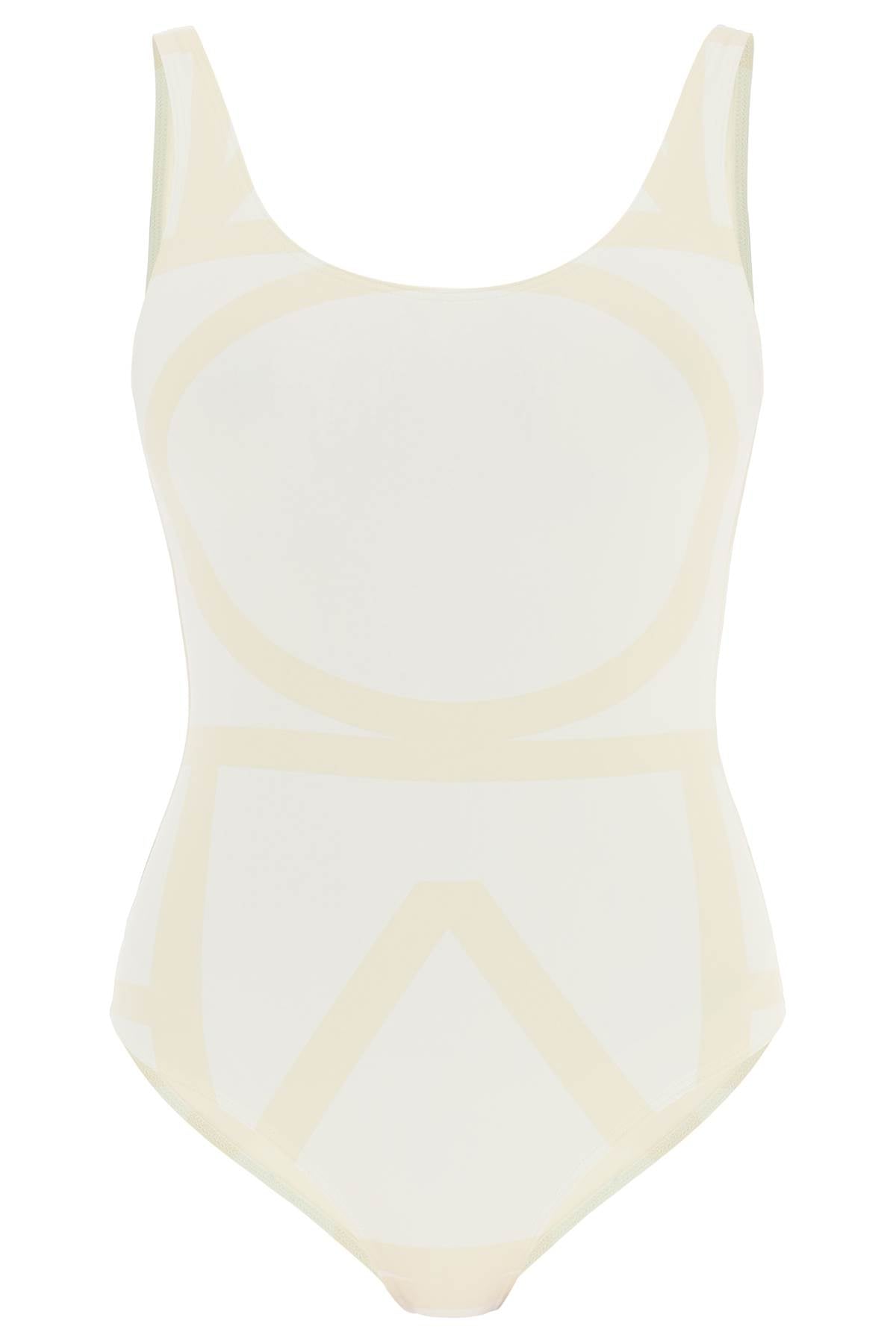 Toteme Toteme one piece monogram swimsuit