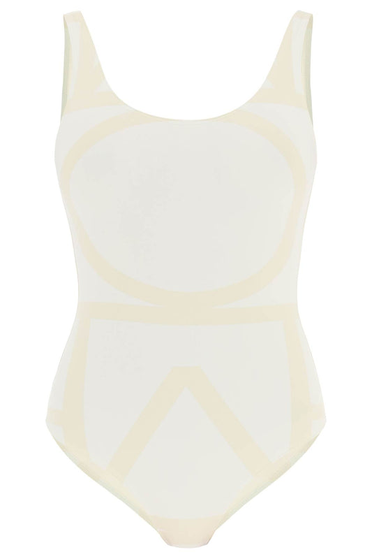 Toteme Toteme one piece monogram swimsuit