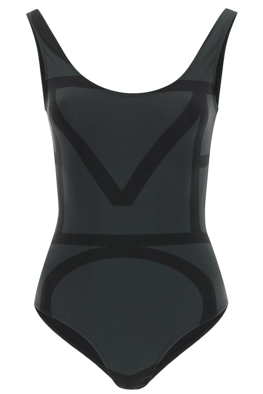 Toteme Toteme one piece monogram swimsuit