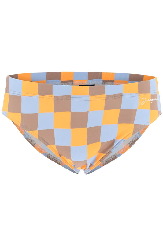 Jacquemus Jacquemus 'orange damier' swim briefs