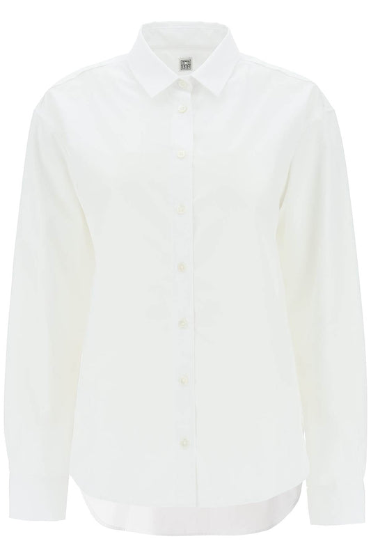 Toteme Toteme logo-embroidered cotton shirt