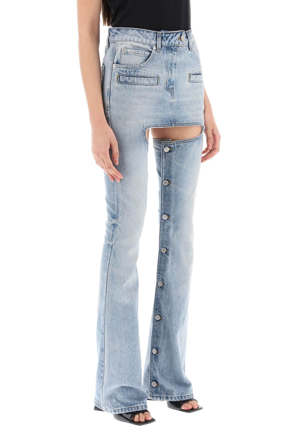 Courreges Courreges 'chaps' jeans with cut-out