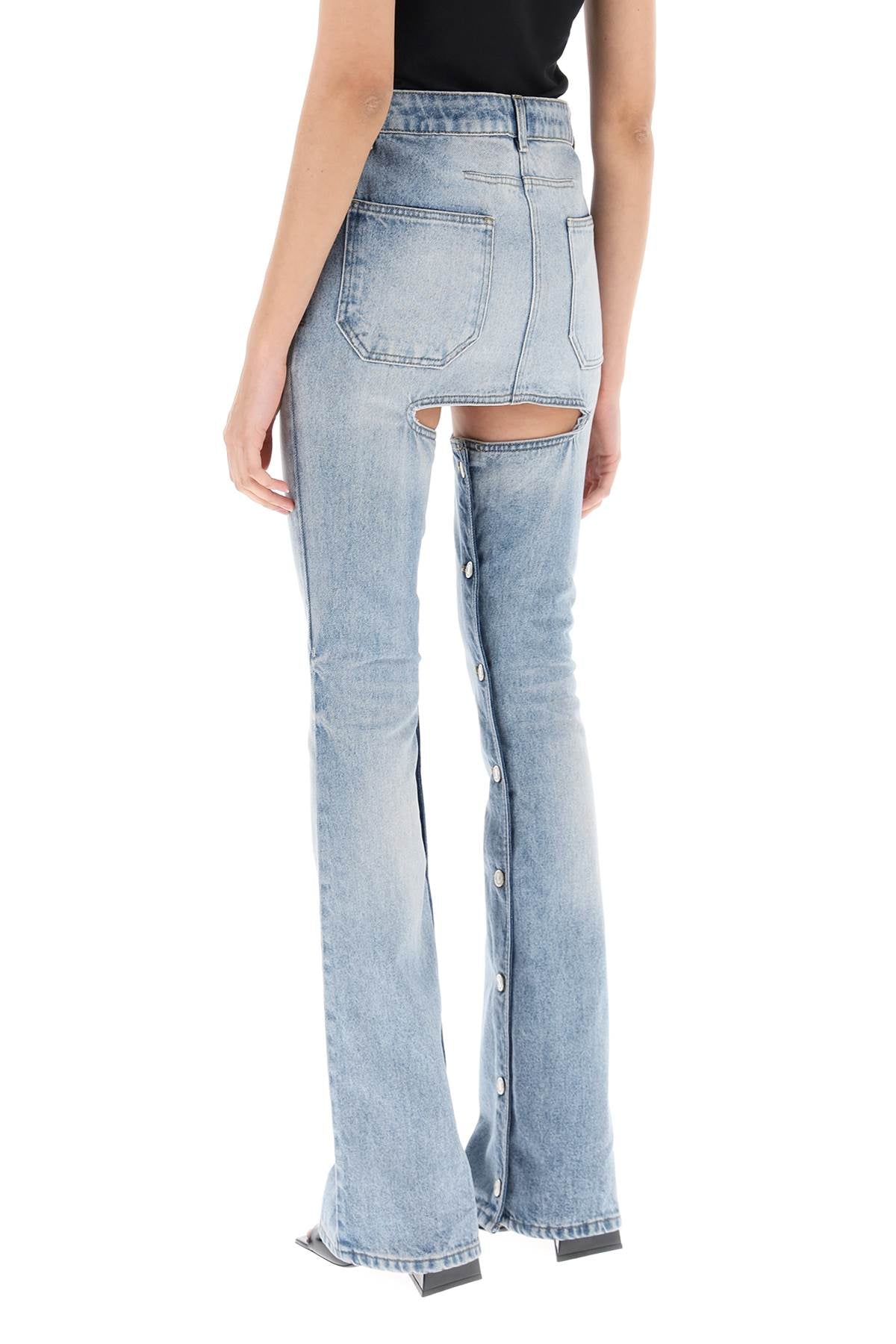 Courreges Courreges 'chaps' jeans with cut-out