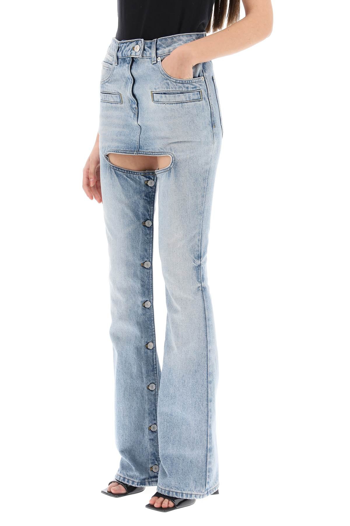 Courreges Courreges 'chaps' jeans with cut-out