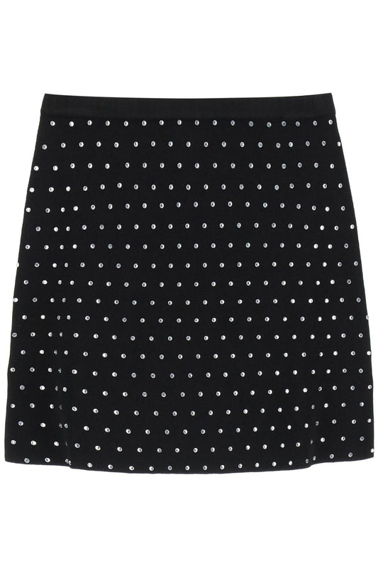 Giuseppe Di Morabito Giuseppe di morabito rhinestone knitted mini skirt