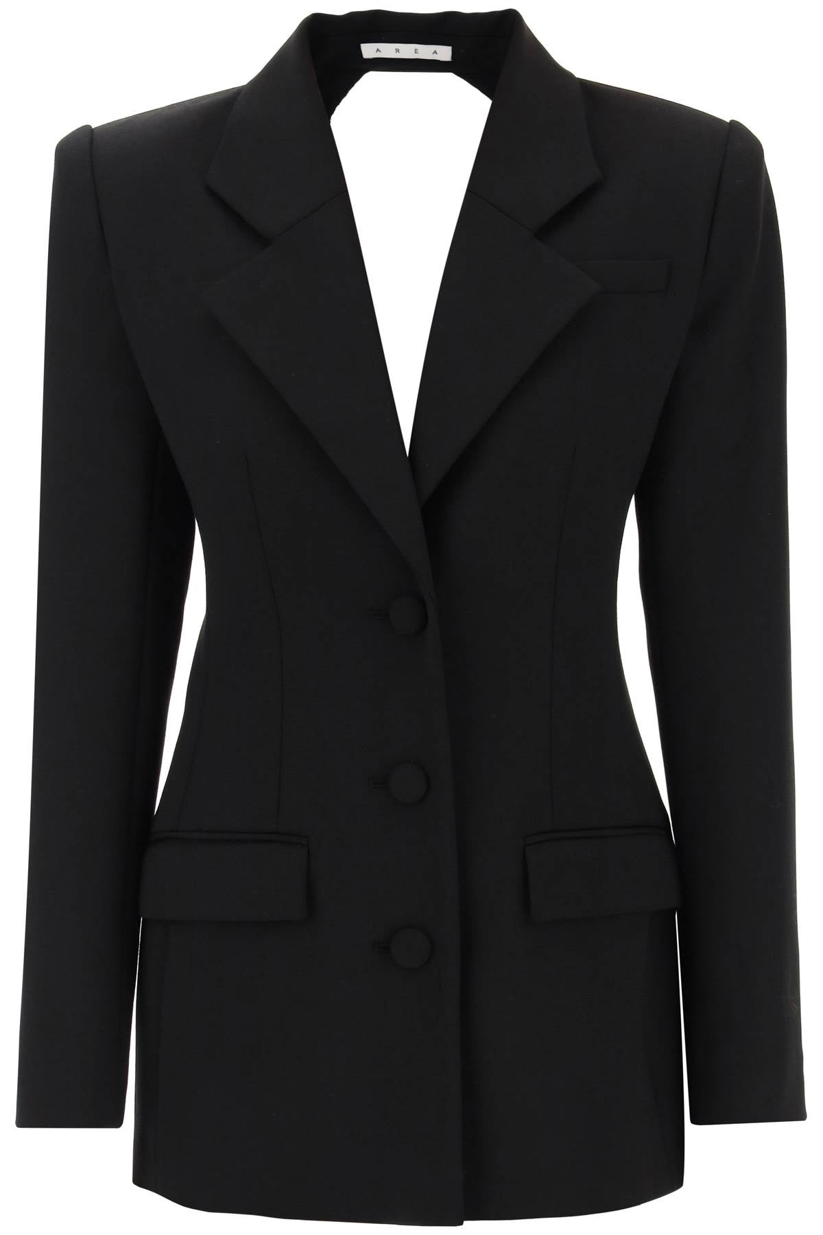 Area Area blazer dress with cut-out and crystals