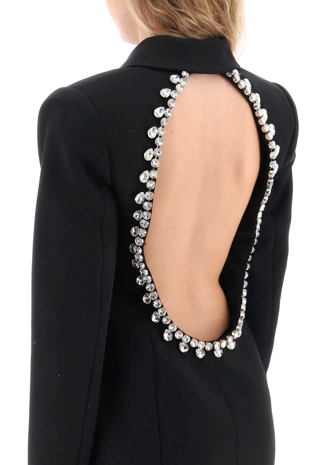 Area Area blazer dress with cut-out and crystals