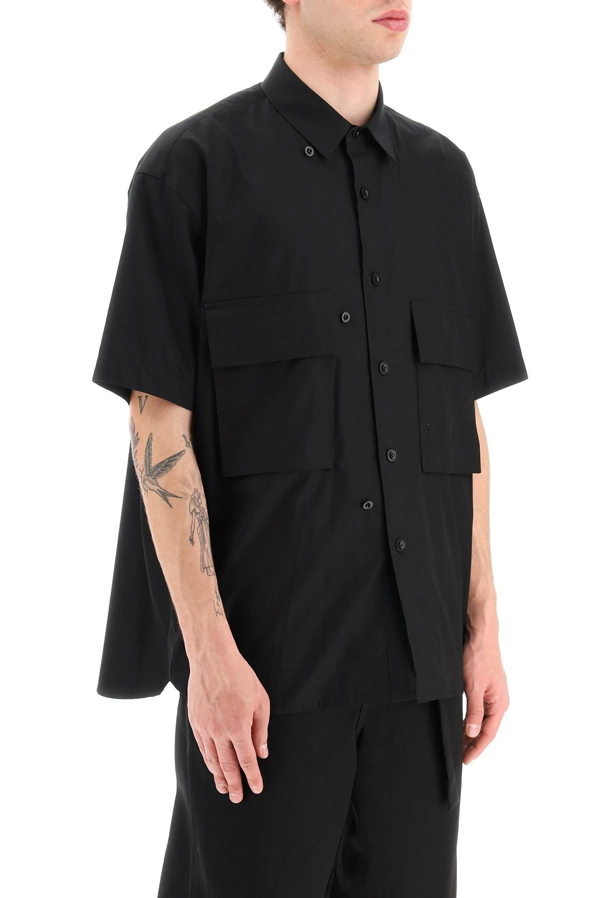 Sacai Sacai short-sleeved poplin shirt