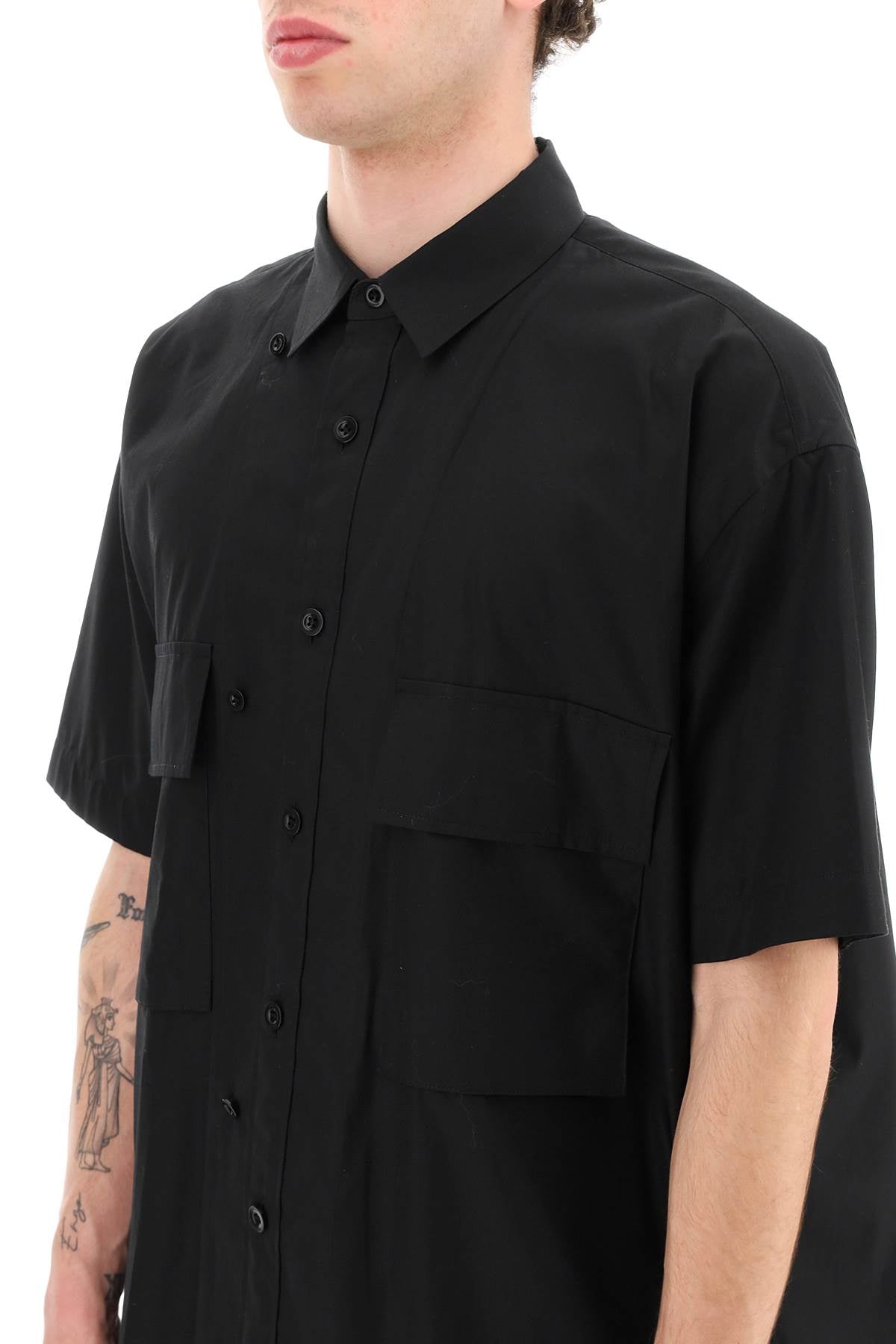 Sacai Sacai short-sleeved poplin shirt