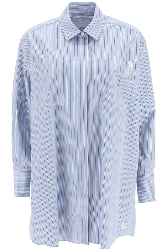 Sacai Sacai striped cotton poplin shirt