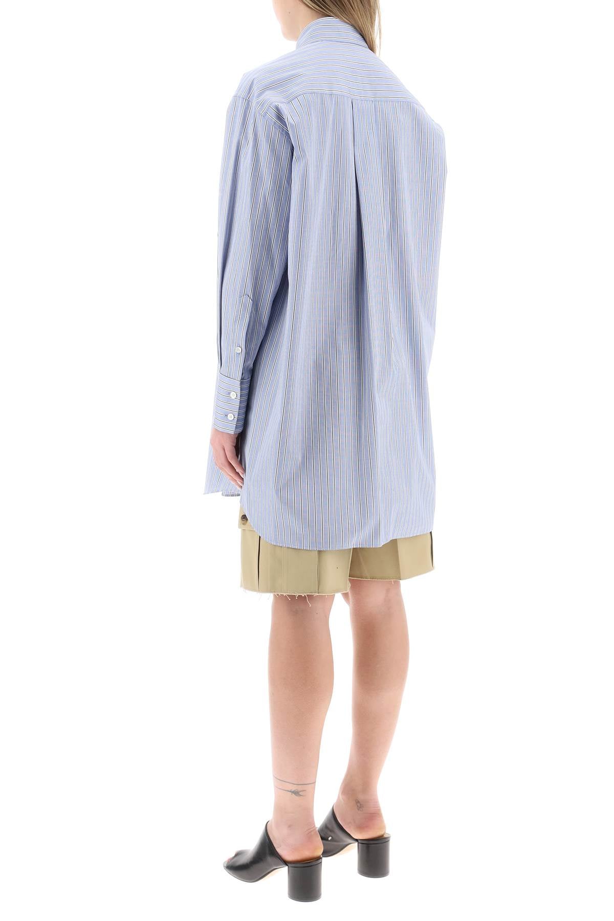 Sacai Sacai striped cotton poplin shirt