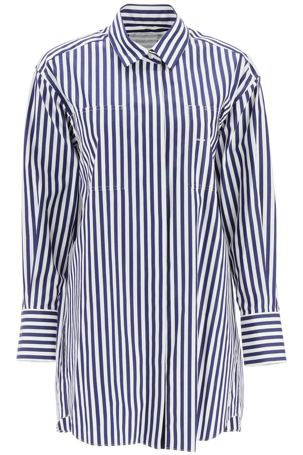 Sacai Sacai striped cotton poplin shirt