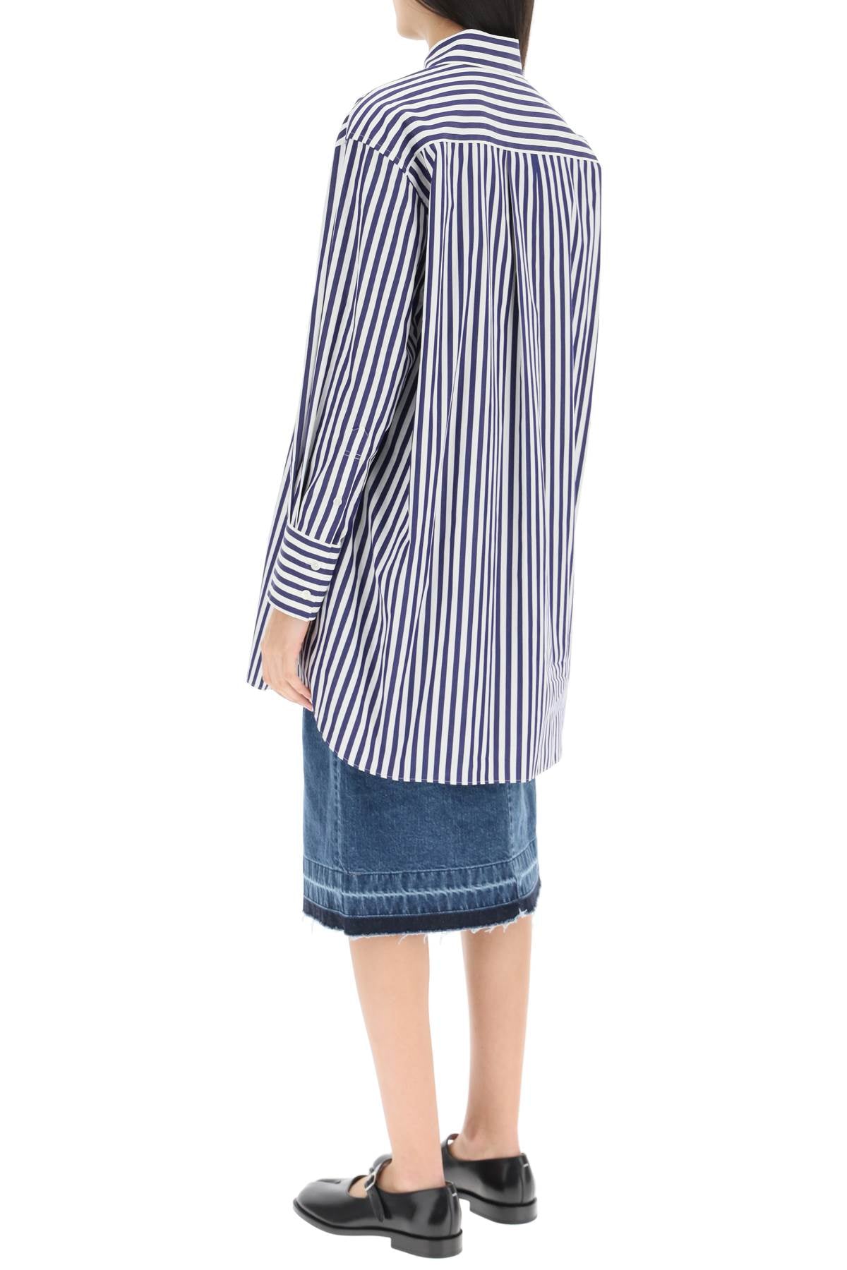 Sacai Sacai striped cotton poplin shirt