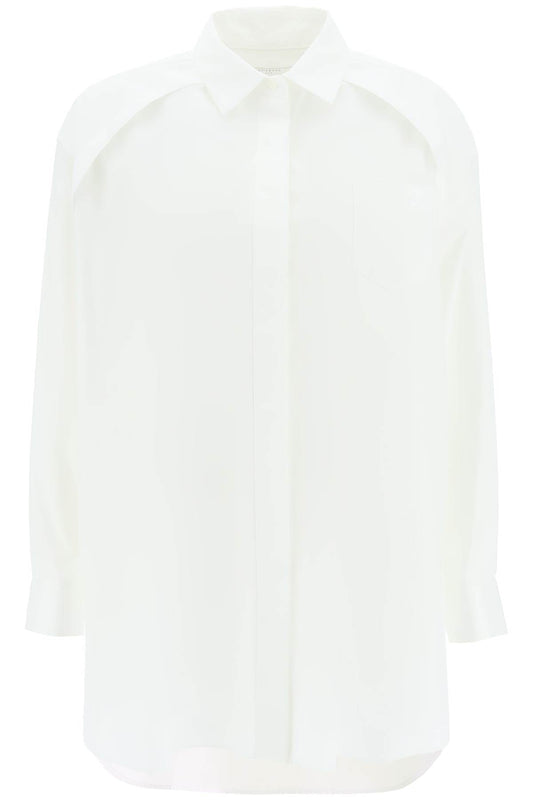 Sacai Sacai maxi shirt with cut-out sleeves