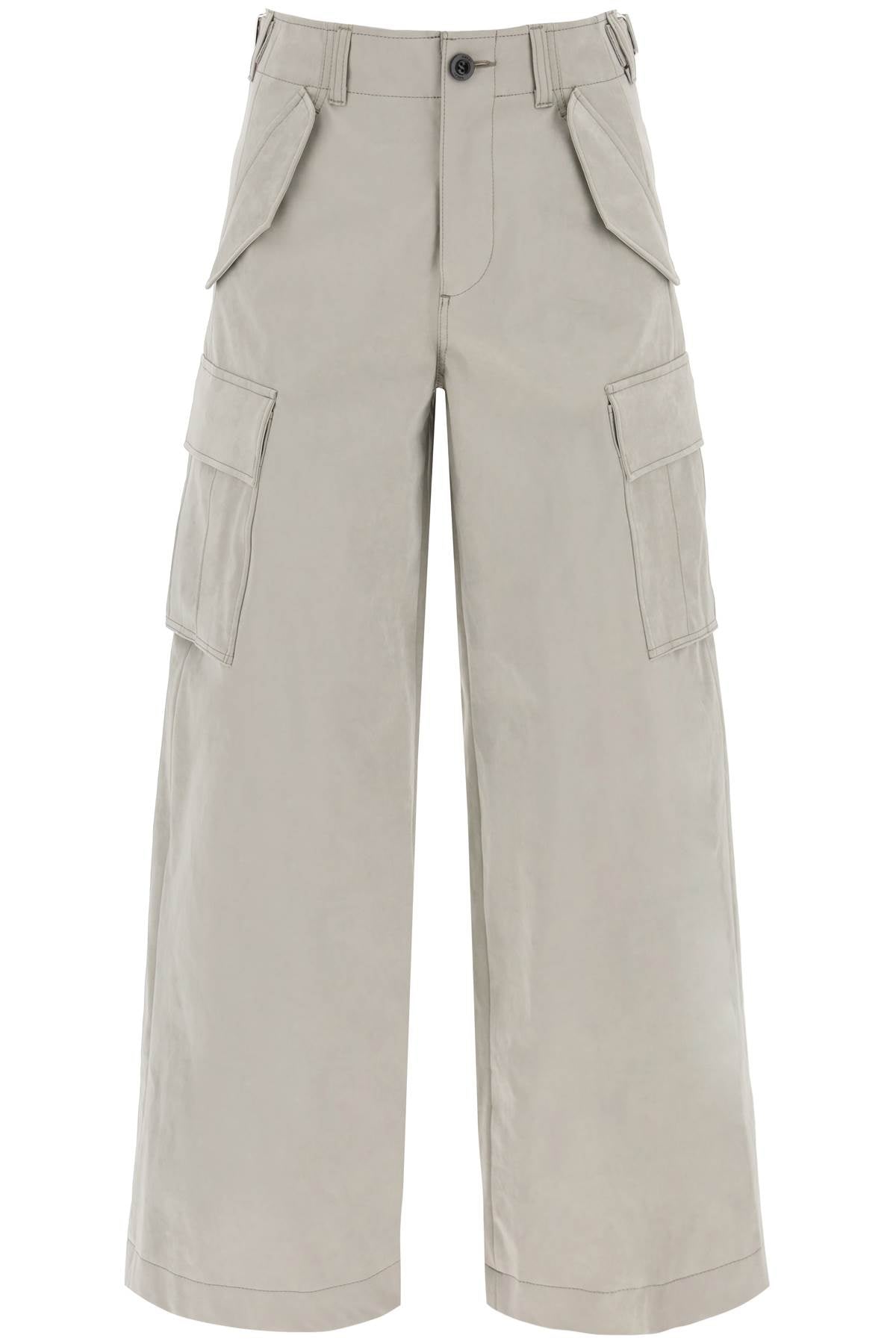 Sacai Sacai peach skin technical cargo pants