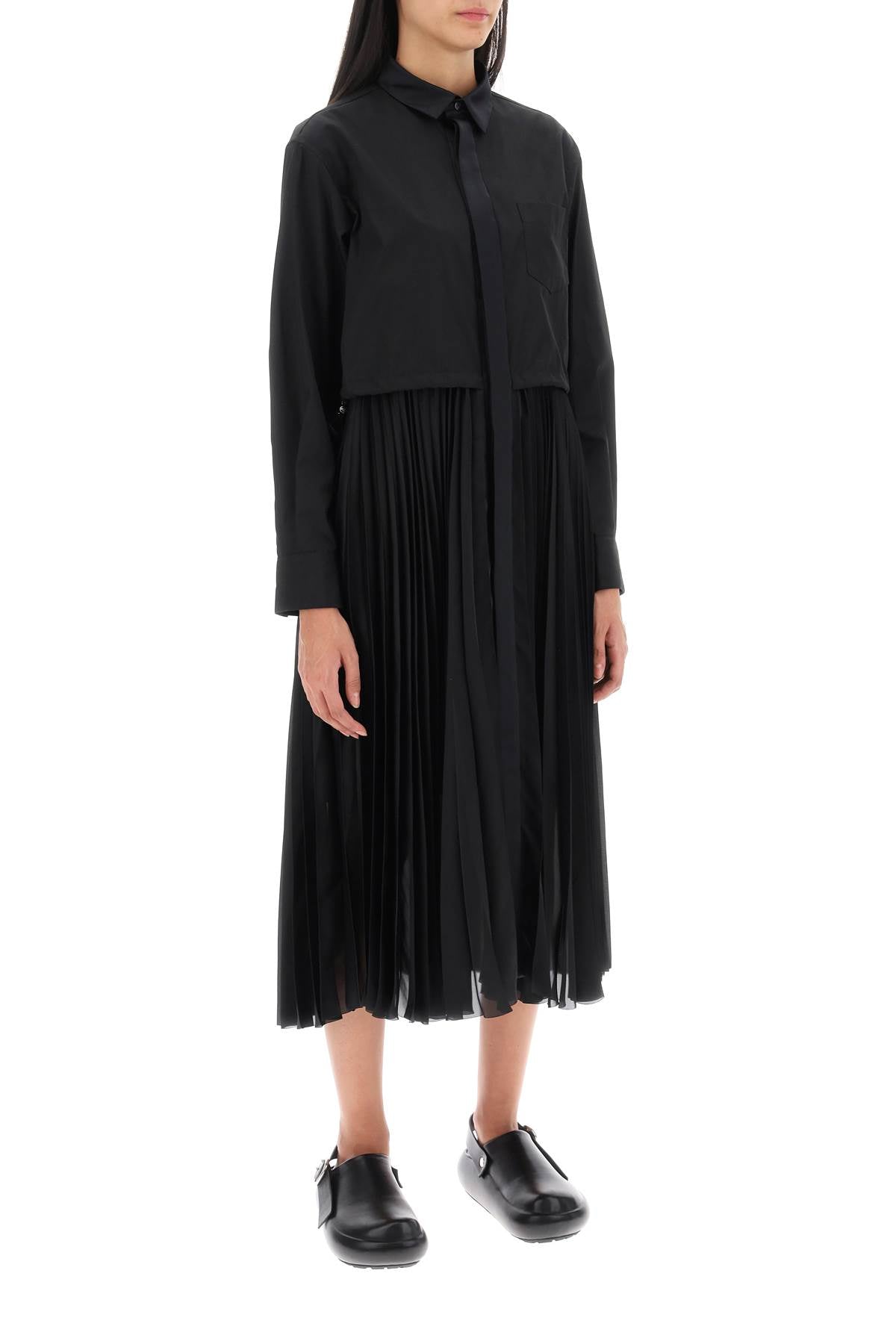 Sacai Sacai midi shirt dress