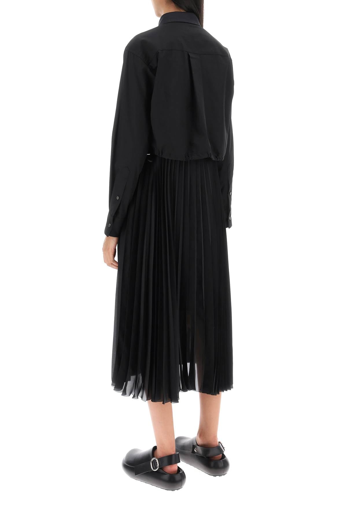 Sacai Sacai midi shirt dress