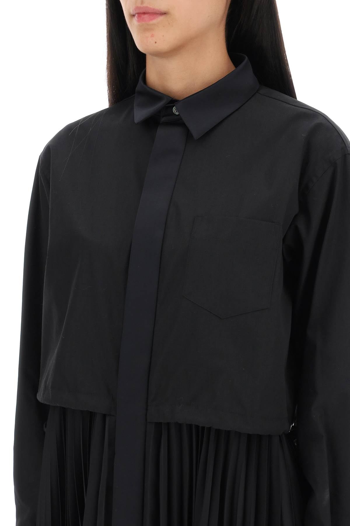 Sacai Sacai midi shirt dress