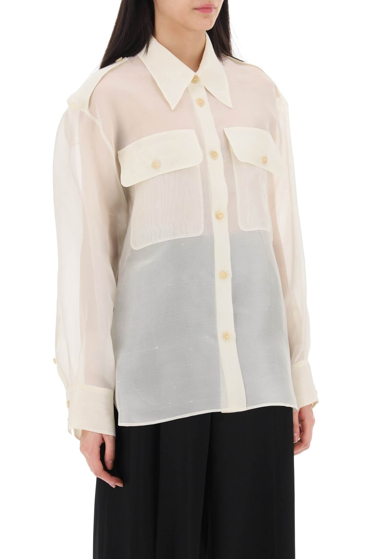 Khaite Khaite missa oversized organza shirt