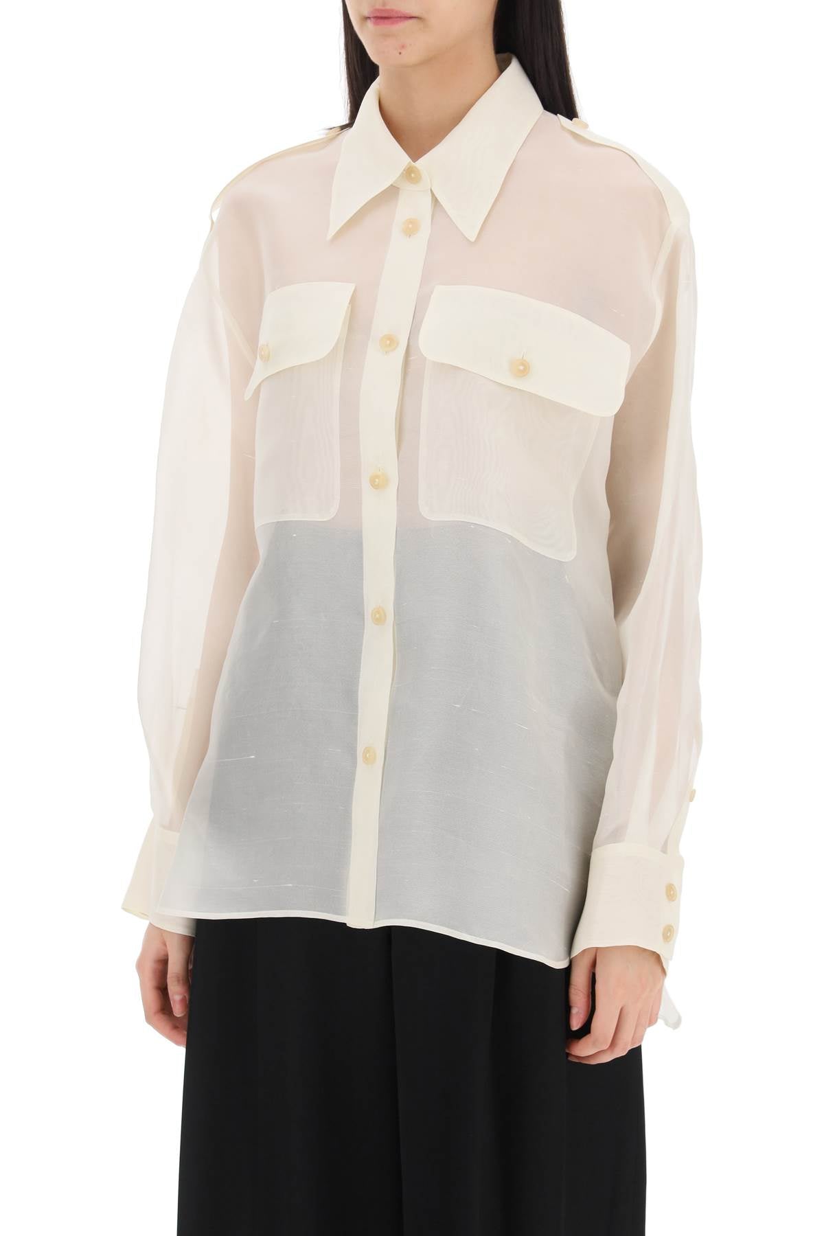 Khaite Khaite missa oversized organza shirt