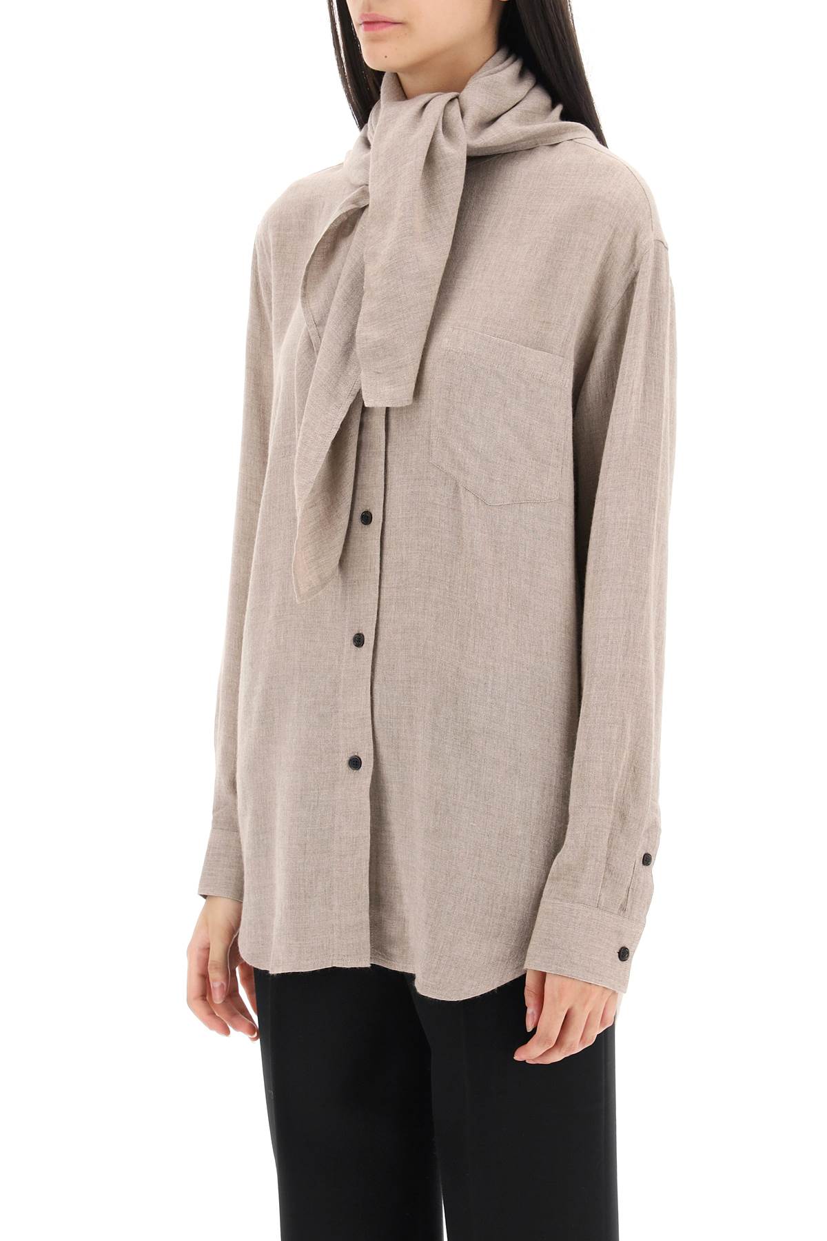 Toteme Toteme scarf collar shirt