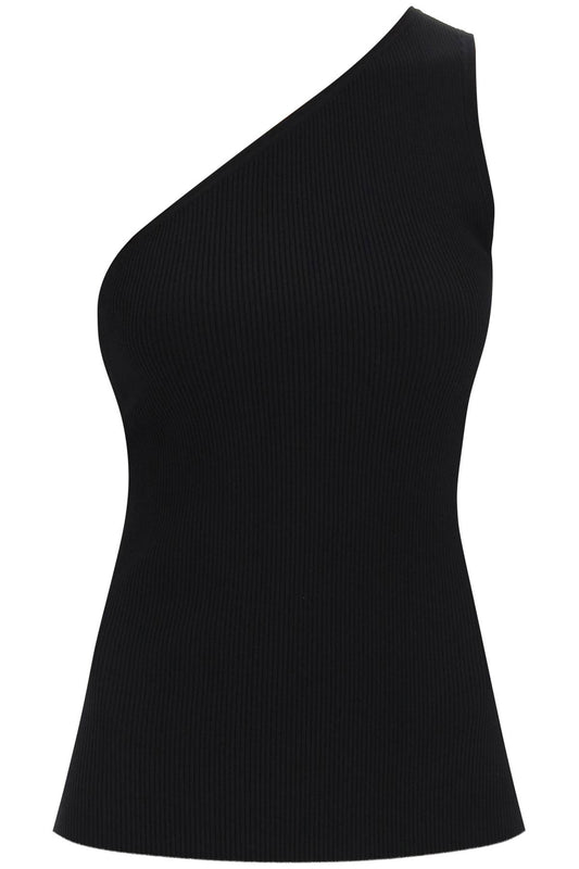 Toteme Toteme one-shoulder top in ribbed knit