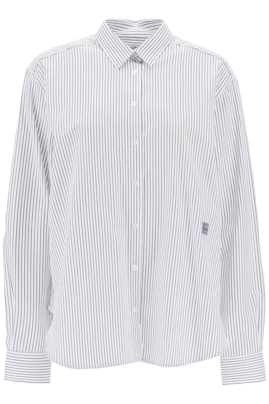 Toteme Toteme striped cotton lyocell shirt