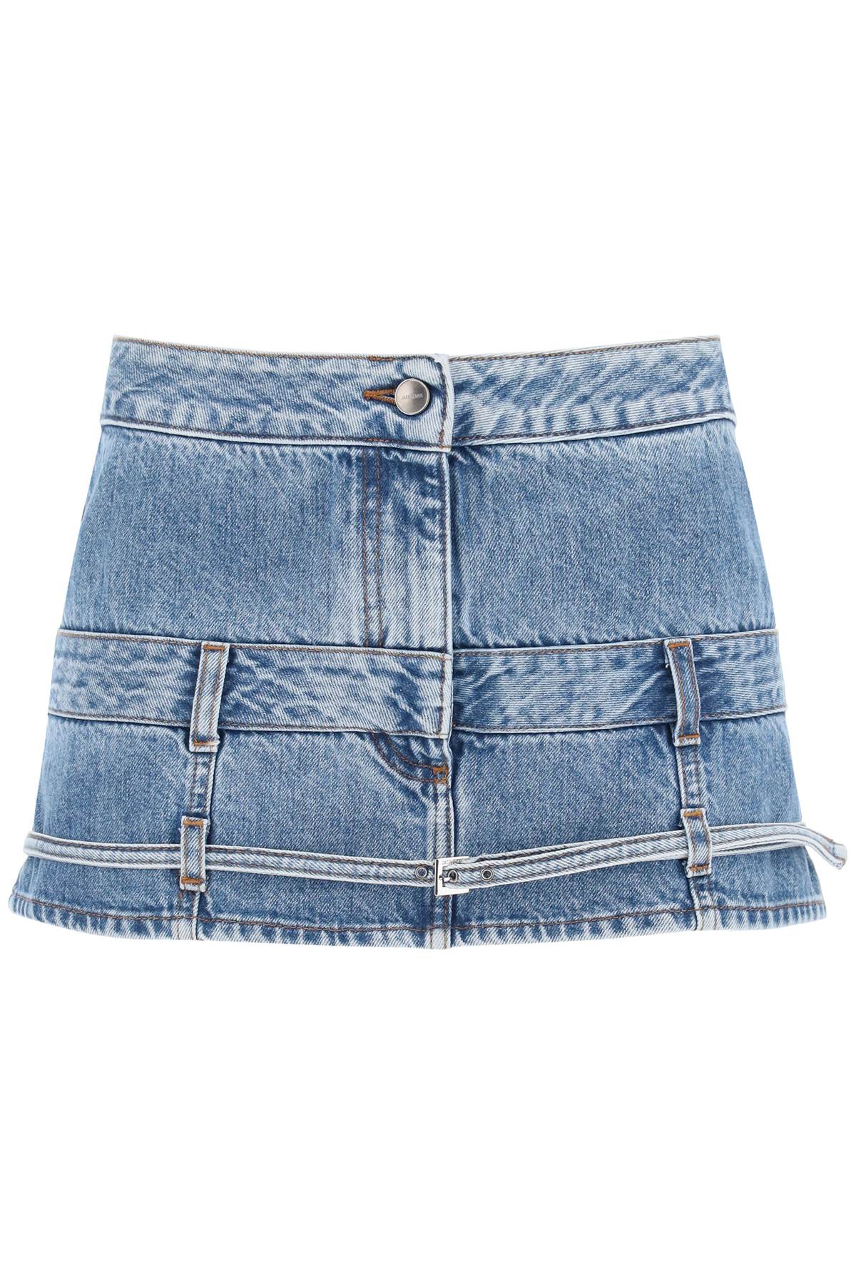 Jacquemus la mini de nìmes criollo denim micro skirt