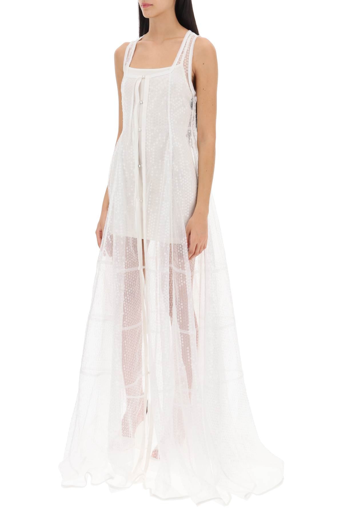 Jacquemus Jacquemus la robe dentelle maxi sequined dress