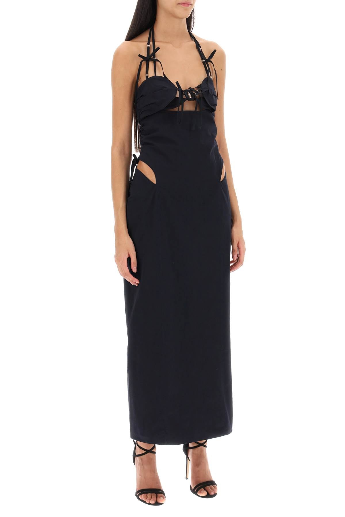 Jacquemus Jacquemus la robe ruban cut-out long dress