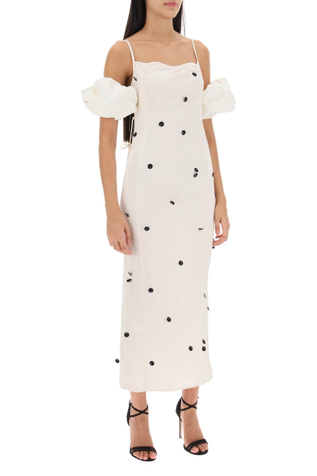 Jacquemus Jacquemus la robe chouchou slip dress with detachable sleeves