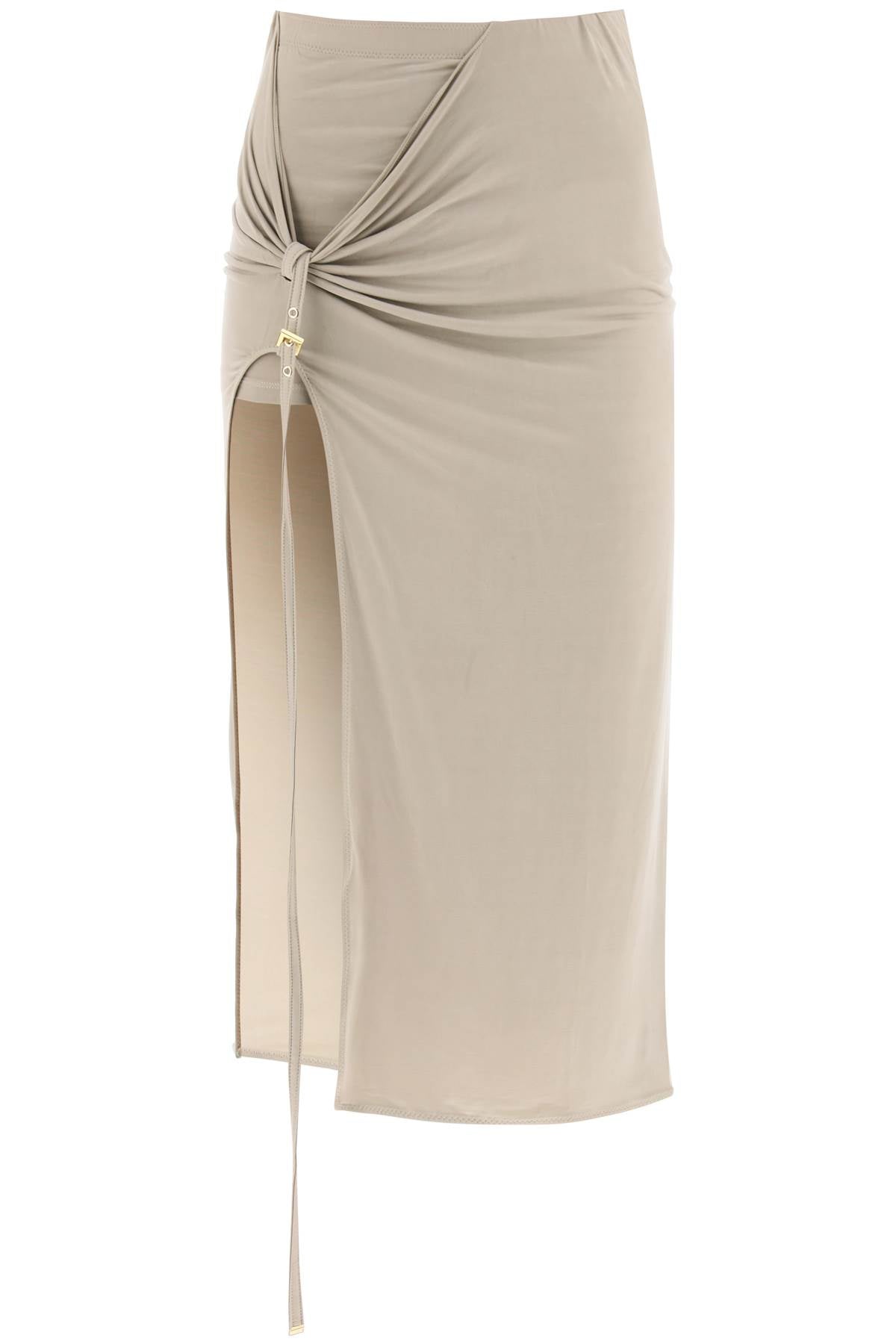 Jacquemus Jacquemus la jupe pareo croissant midi skirt